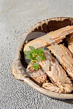 Bonito, spanish mackerel-like fish, in oil photo