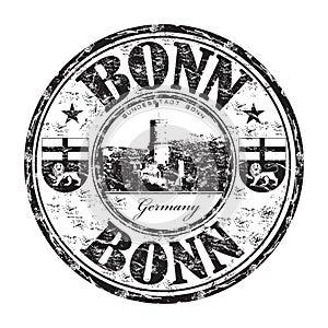 Bonn grunge rubber stamp