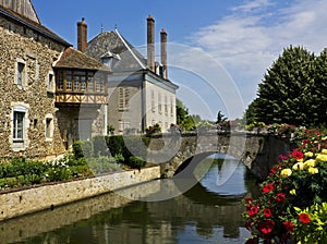 Bonneval, France, with flowers