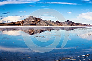 Bonneville salt flats reflection