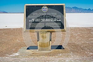 Bonneville Salt Flats Sign photo