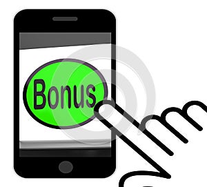 Bonus Button Displays Extra Gift Or Gratuity Online photo