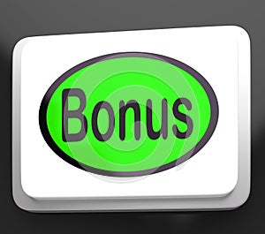 Bonus Button Shows Extra Gift Or Gratuity Online photo