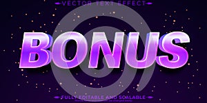 Bonus editable text effect, editable casino and gambling text style