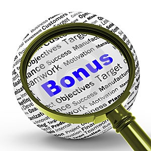 Bonus Magnifier Definition Shows Financial Reward Or Benefit