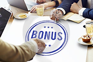 Bonus Prize Profit Incentive Additional Compensation Concept