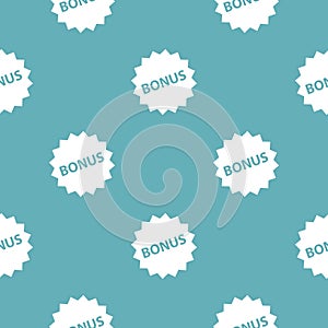 Bonus sign pattern seamless blue