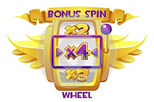 Bonus Spin golden wheel with wings casino for ui games.