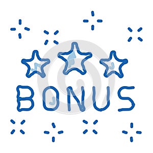 Bonus Star Logo doodle icon hand drawn illustration