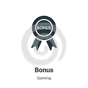 Bonus vector icon on white background. Flat vector bonus icon symbol sign from modern gaming collection for mobile concept and web