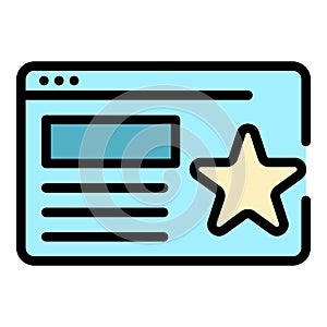 Bonus web program icon color outline vector