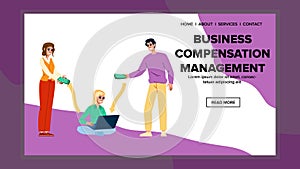 bonuses business compensation management vector
