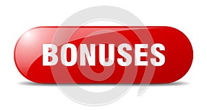 bonuses button. sticker. banner. rounded glass sign