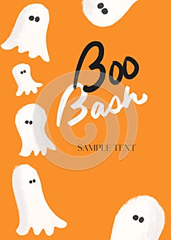Boo Bash Ghost Halloween Background photo