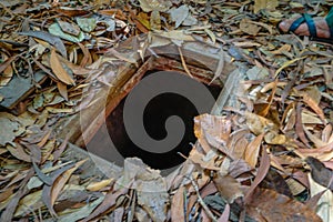 Booby trap made by Vietcong at Cu Chi tunnels area, Vietnam