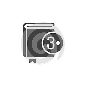 Book for 3-year-olds vector icon