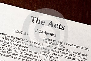 The Book of Acts Title Page Close-up