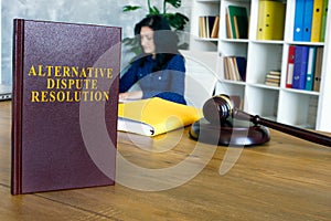 Book about Alternative dispute resolution ADR in the office.