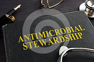 Book about Antimicrobial stewardship AMS. photo