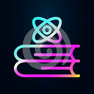 Book, atom nolan icon. Simple thin line, outline vector of bioengineering icons for ui and ux, website or mobile application