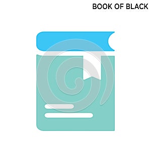 Book black cover editable icon
