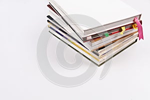 The book book is isolated on a white background, allowing for a free background.