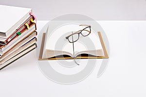 The book book is isolated on a white background, allowing for a free background.