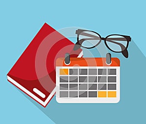 Book calendar glasses and Worktime design