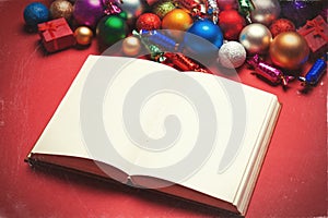 Book and chritmas toys