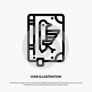 Book, Codex, Constitution, Declaration, Edict Line Icon Vector