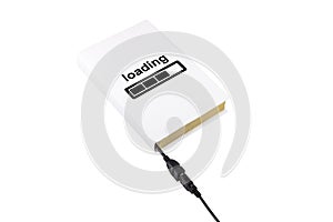 Book connected to USB and loading