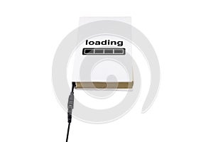 Book connected to USB and loading