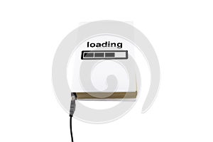 Book connected to USB and loading