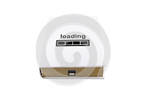 Book connected to USB and loading