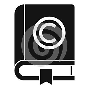 Book copywrite icon simple vector. Web design