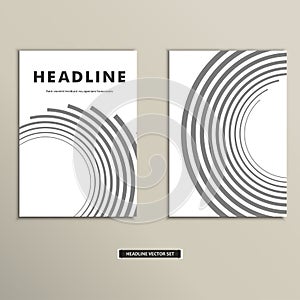 Book cover with abstract lines and twirl