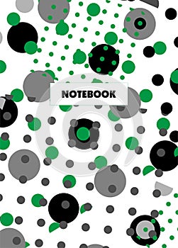 Book cover design. Notebook for college, a school notebook. abstract pattern