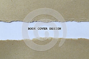 book cover design on white paper