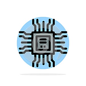 Book, Cpu, Learning, Technology Abstract Circle Background Flat color Icon