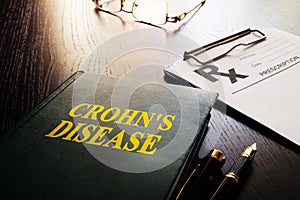 Book about Crohn`s disease or inflammatory bowel disease photo