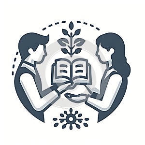 Ai generated. book crossing icon