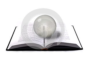 Book and crystal sphere