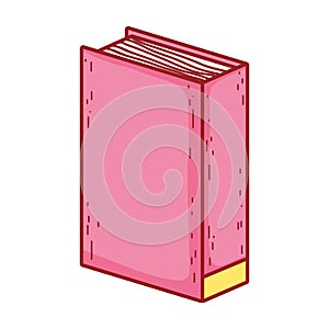 Book day, stand textbook literature isolated icon design