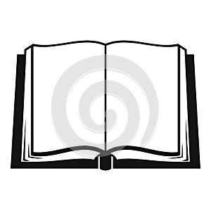Book deployed icon, simple black style