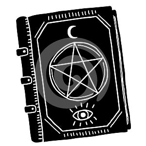 A book of divination, spells, and predictions. The Black Book of Divination.