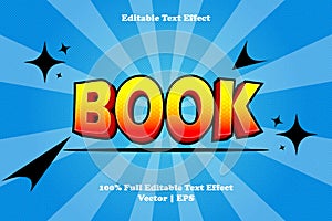 Book editable text effect comic style