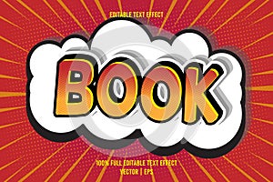 Book editable text effect comic style