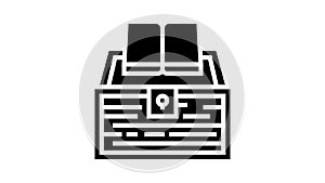 book educate knowledge glyph icon animation