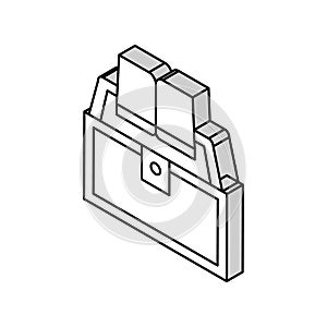 book educate knowledge isometric icon vector illustration