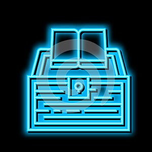 book educate knowledge neon glow icon illustration